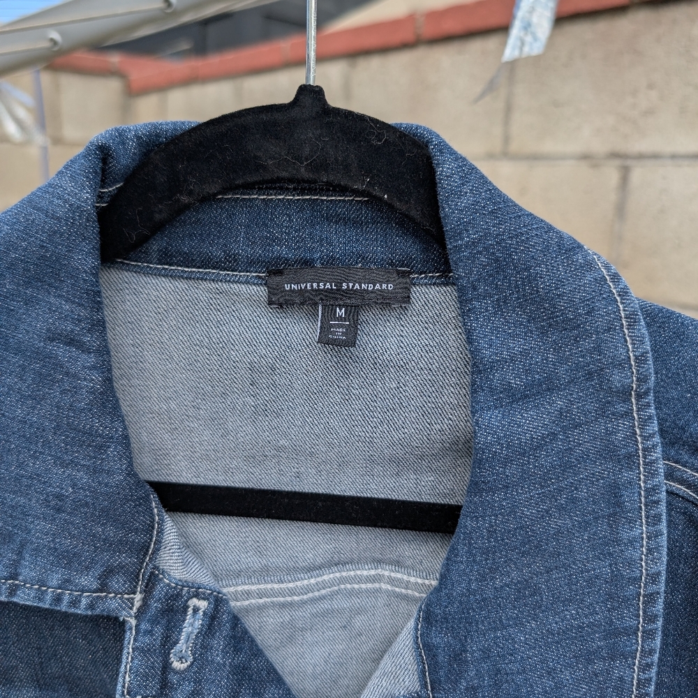 Universal Standard Size M Women's Kelsey Denim Jacket, 18-20 - Picture 8 of 9